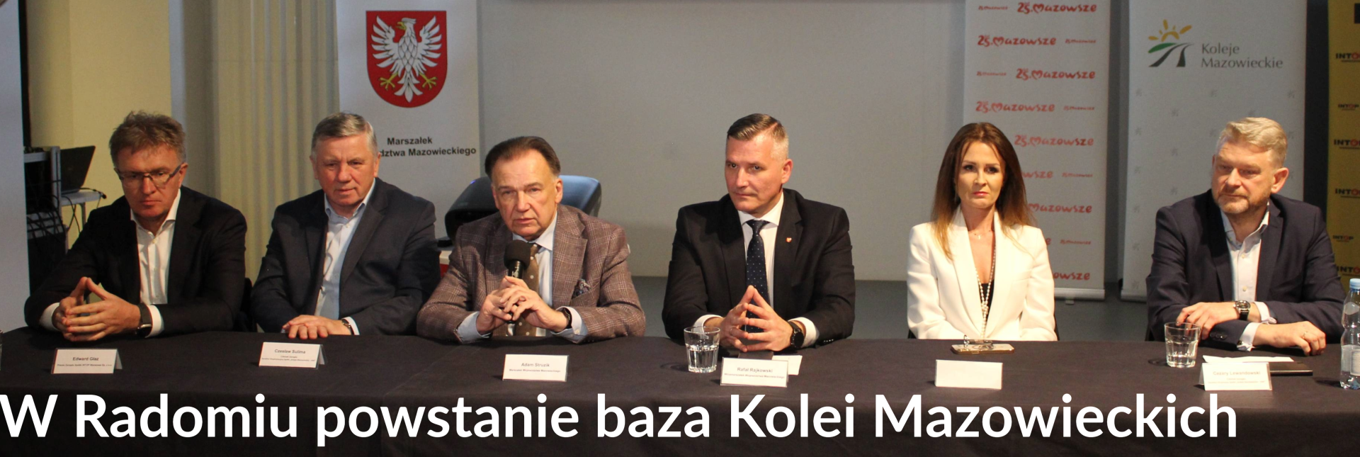 Przedstawiciele Kolei Mazowieckich, Rady Nadzorczej KM, UMWM oraz spółki INTOP Warszawa